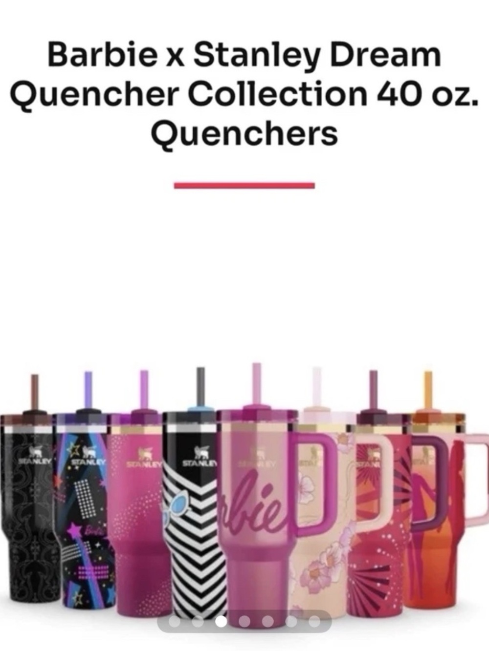 LIMITED EDITION ** Stanley Barbie Dream Quencher Collection! Never Opened